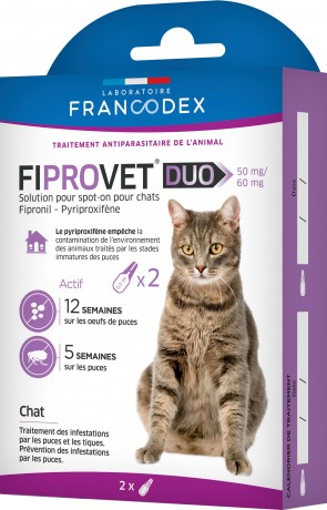 Fiprovet Duo 50mg/60mg - chats
