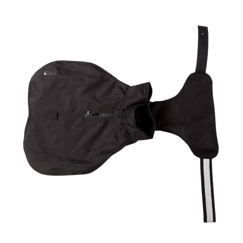 Manteau pour chien ouvert à plat, vue extérieure