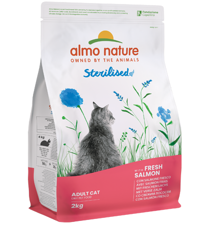 Croquettes Holistic Almo Nature - Stérilisé (Saumon)