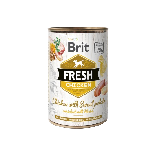 Pâtée pour chiens - Brit Fresh saveur poulet et patate douce