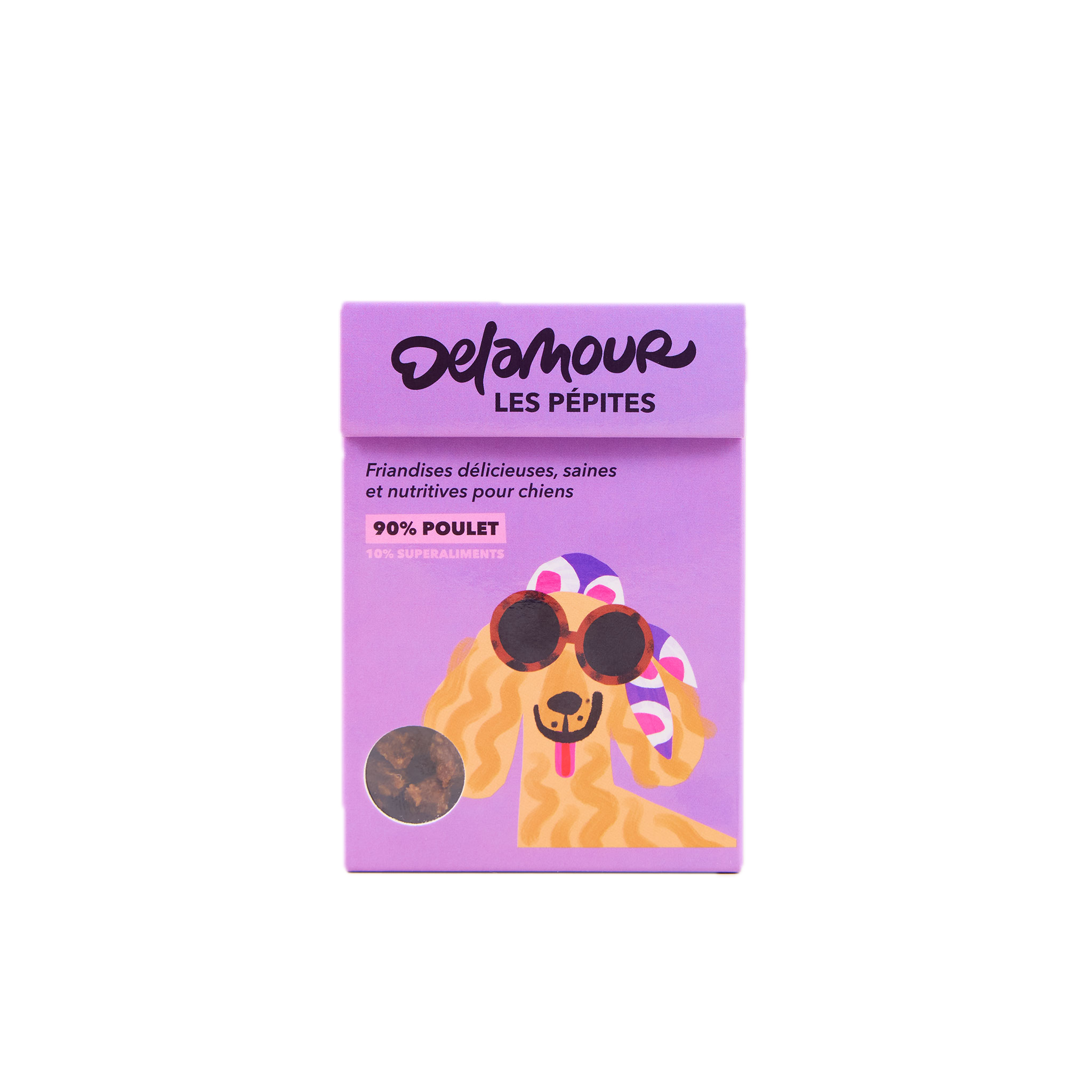 Boîte de friandises pour chien - Pépites Delamour au poulet