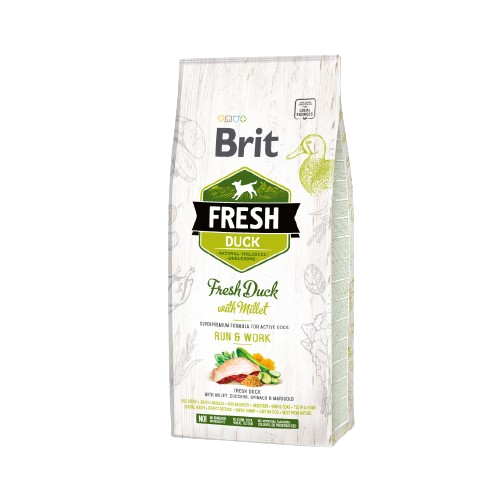 Croquettes pour chien adulte - Brit Fresh saveur canard et millet