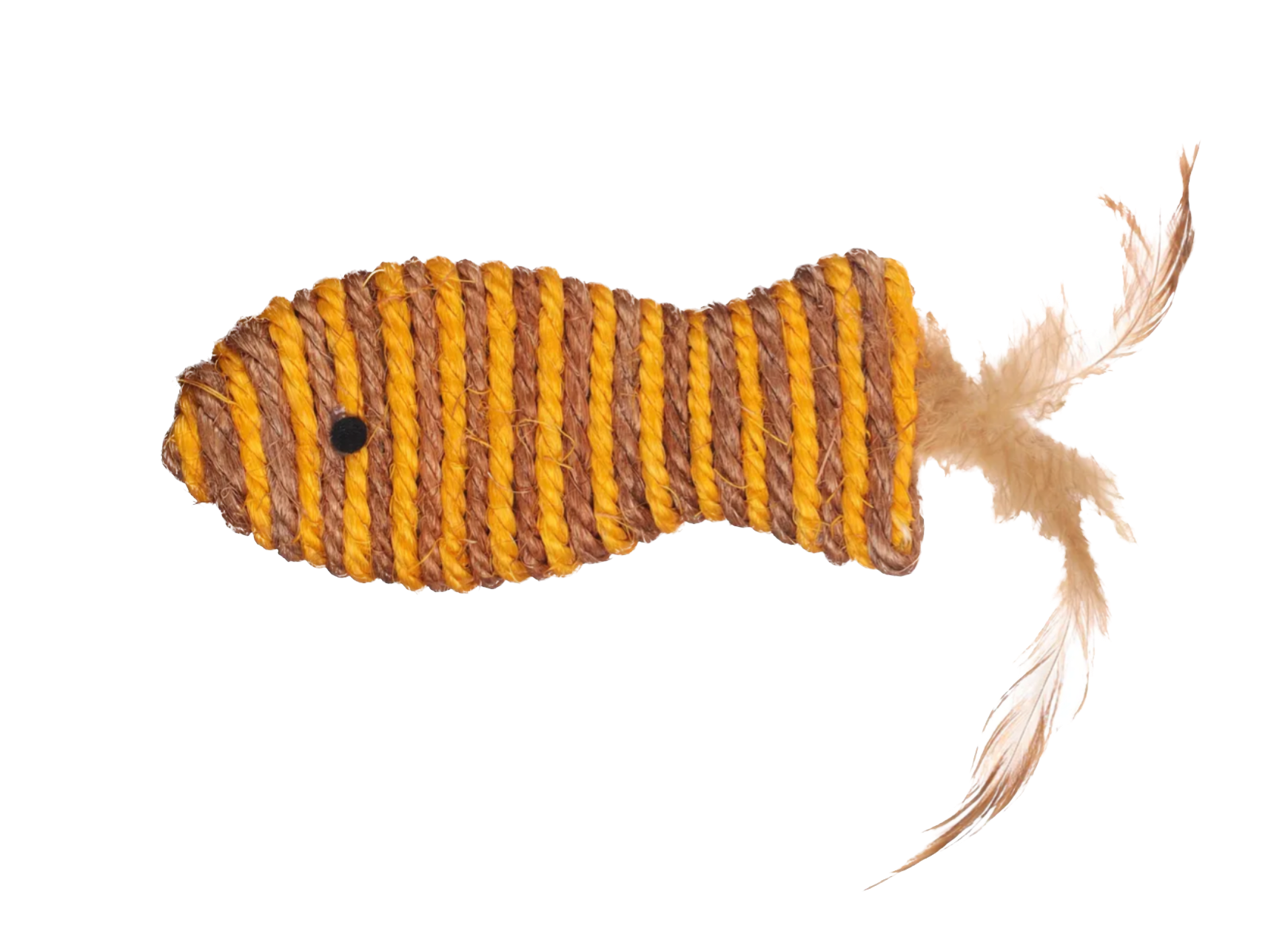 Petit poisson en corde - jaune