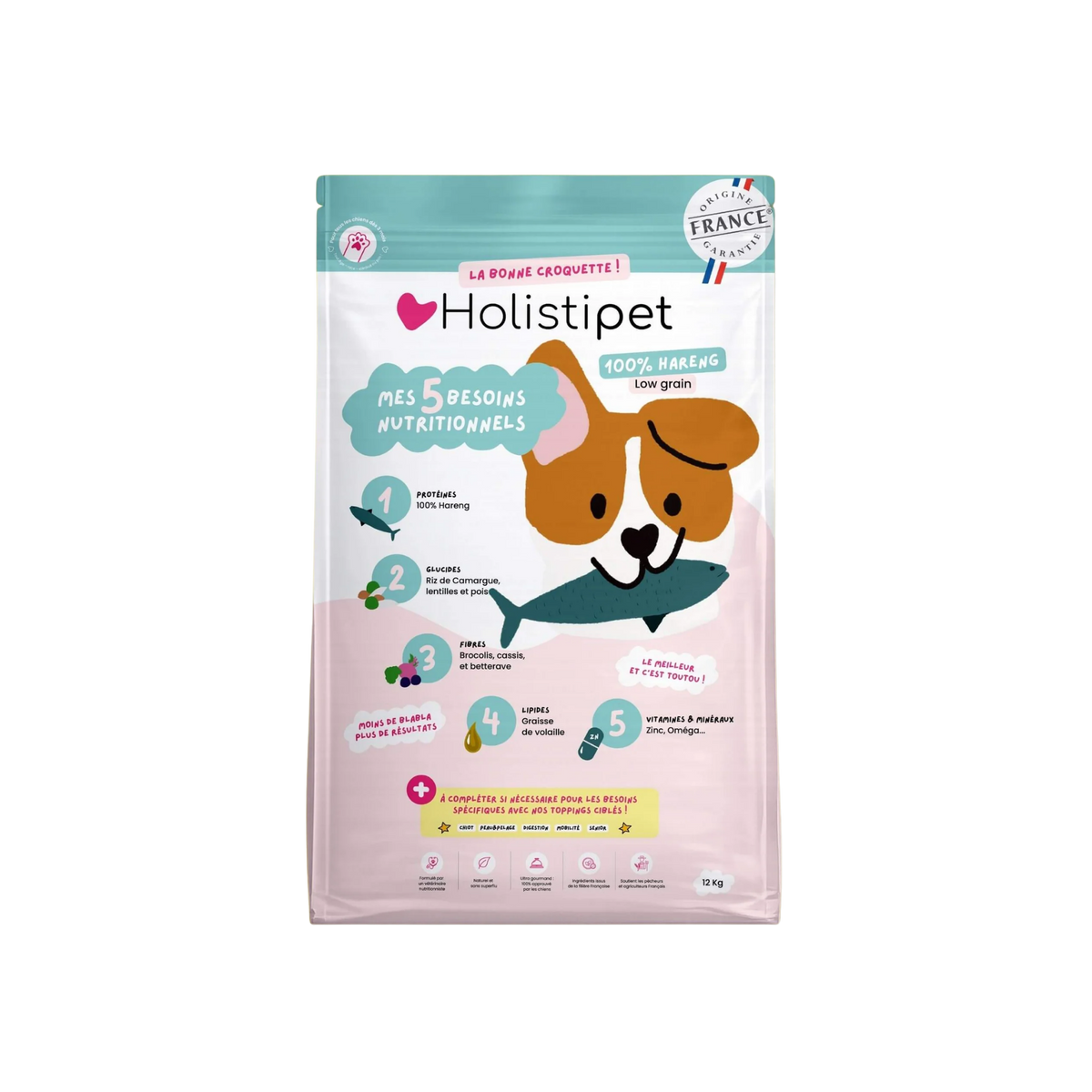Croquettes pour chien Hareng Holistipet