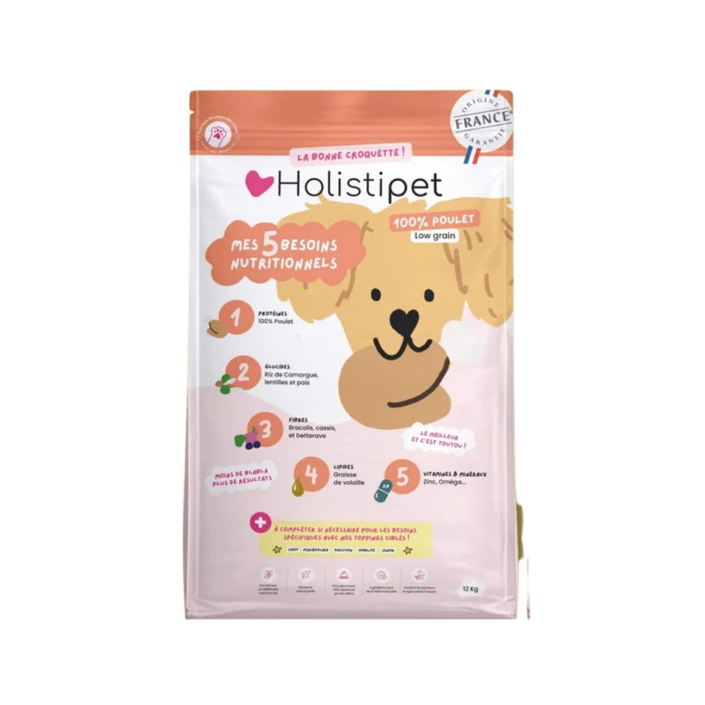 Croquettes pour chien au poulet Holistipet