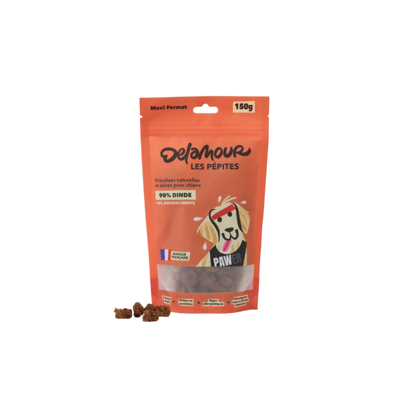 Friandises pour chien saveur dinde Delamour