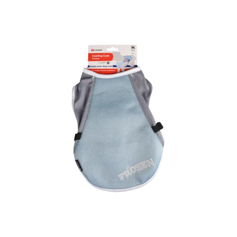 Manteau rafraichissant bleu gris dans son emballage