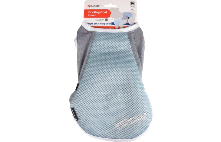 Manteau rafraichissant bleu gris dans son emballage