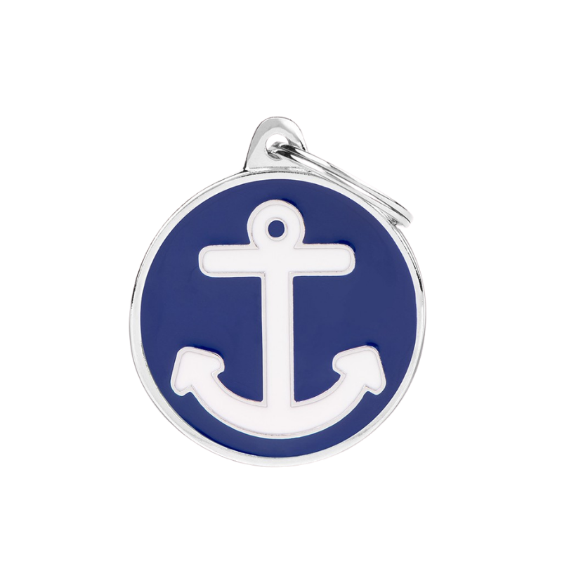 Médaille pour chien motif ancre