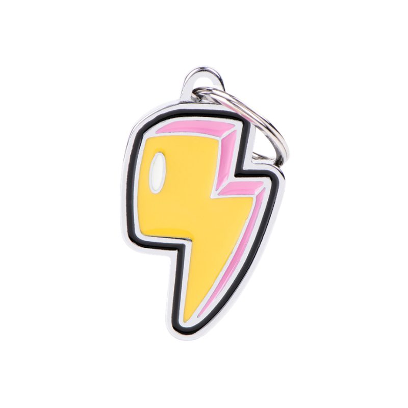Médaille pour chien forme éclair