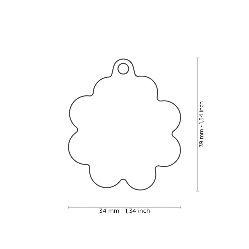 Médaille personnalisée - Charms Marguerite - 34x39mm