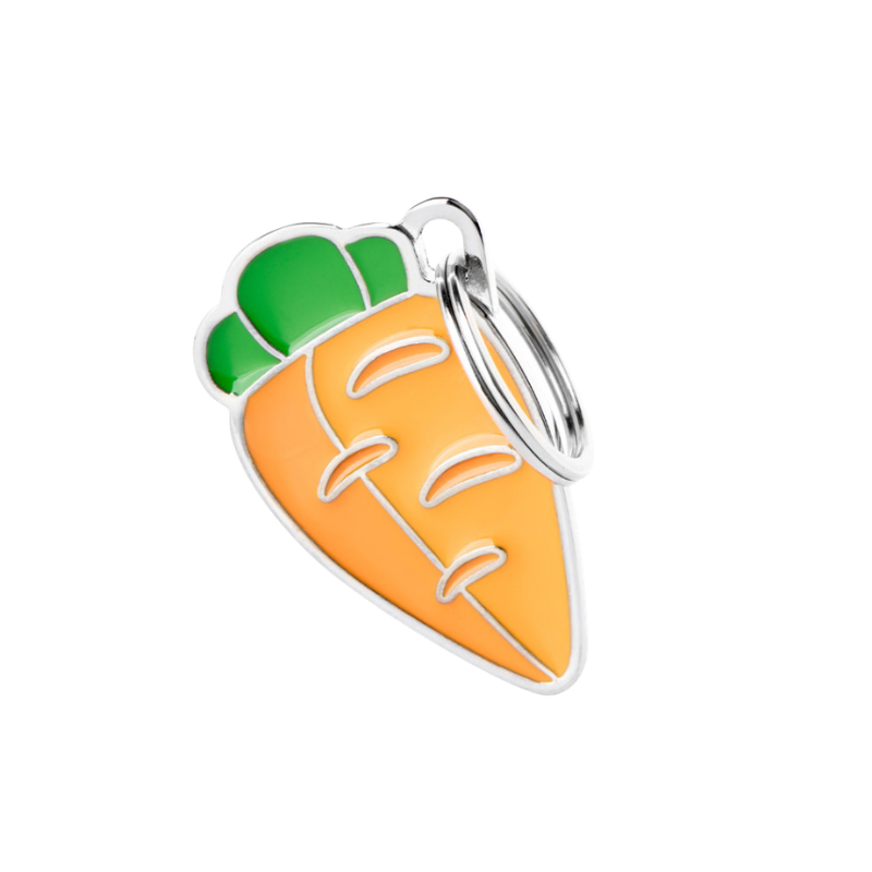 Médaille pour chien forme carotte