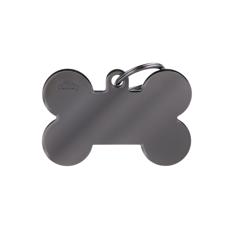 Médaille en forme d'os en laiton noir