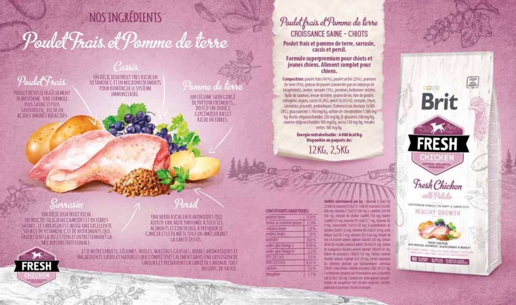 Croquettes pour chiot - Brit Fresh saveur poulet et pommes de terre
