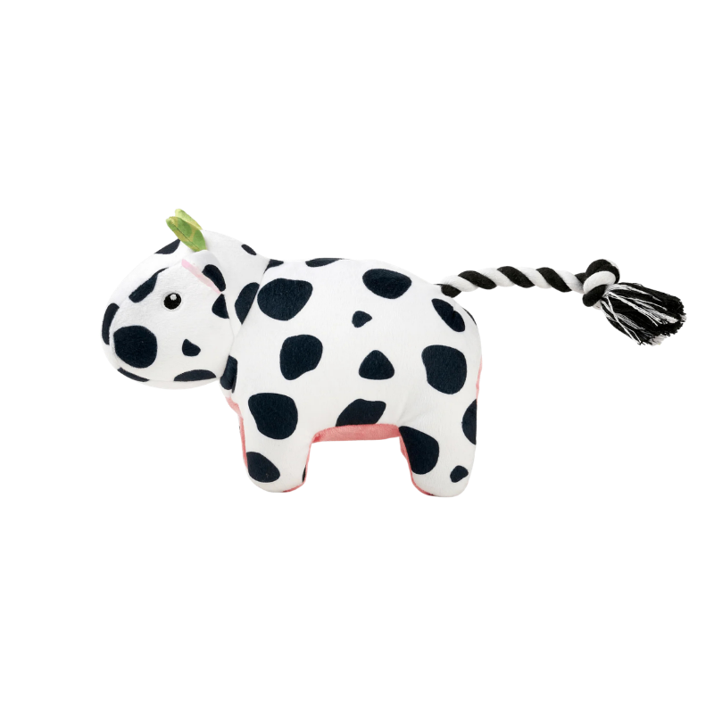 Peluche pour chien Claire la Vache de profil