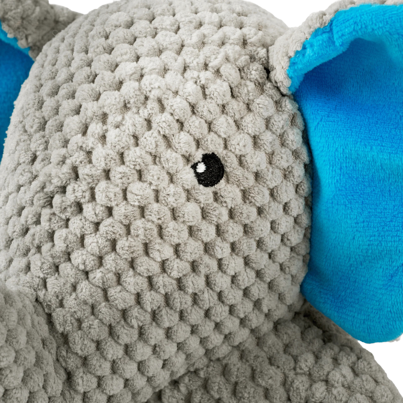 Peluche pour chien Susi L'éléphant zoom sur la tête de la peluche