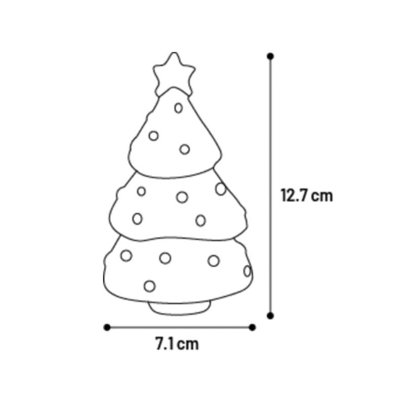 Pouic sapin dimensions : 7,1cm L x 12,7cm H