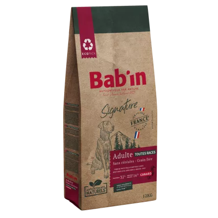 Croquettes Bab'in - Signature sans céréales adulte - Toutes races (Canard)
