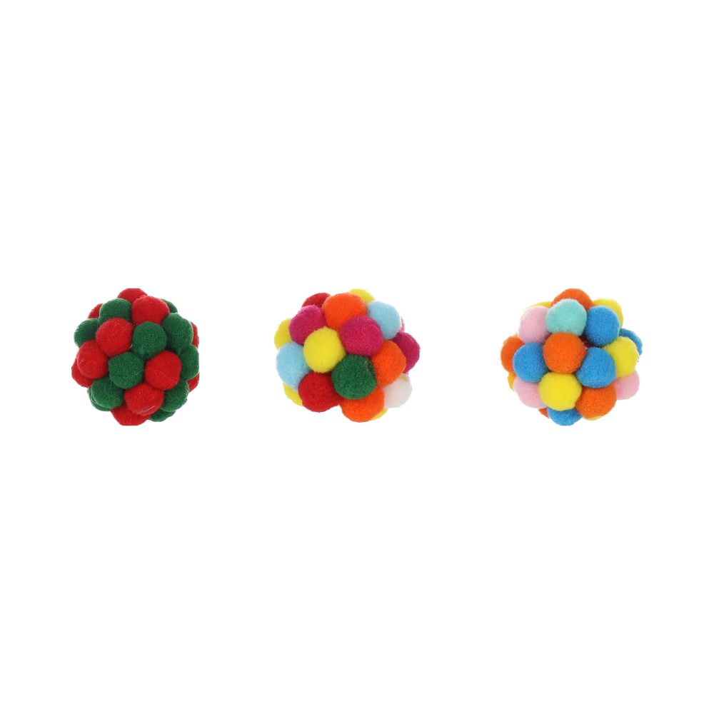 Balle multicolore avec grelot intégré