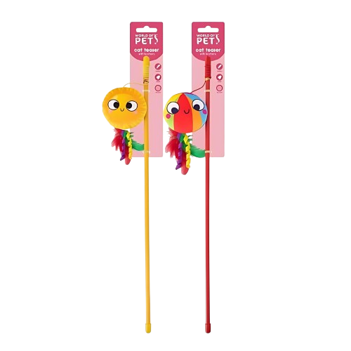 jouet pour chat canne à pêche soleil et ballon