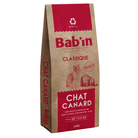 Croquettes Bab'in - Classique Chat Adulte (Canard)