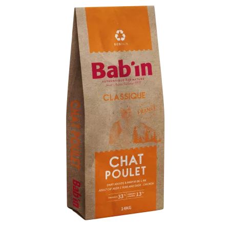 Croquettes Bab'in - Classique Chat Adulte (Poulet)