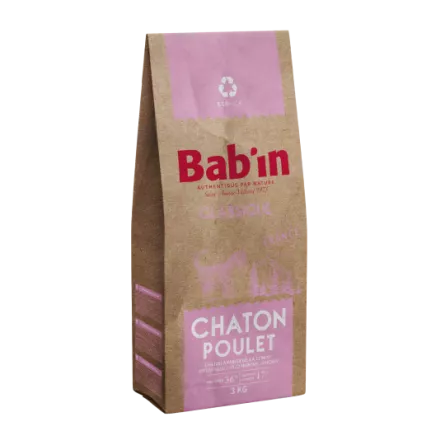 Croquettes Bab'in - Classique Chaton (Poulet) - 3kg