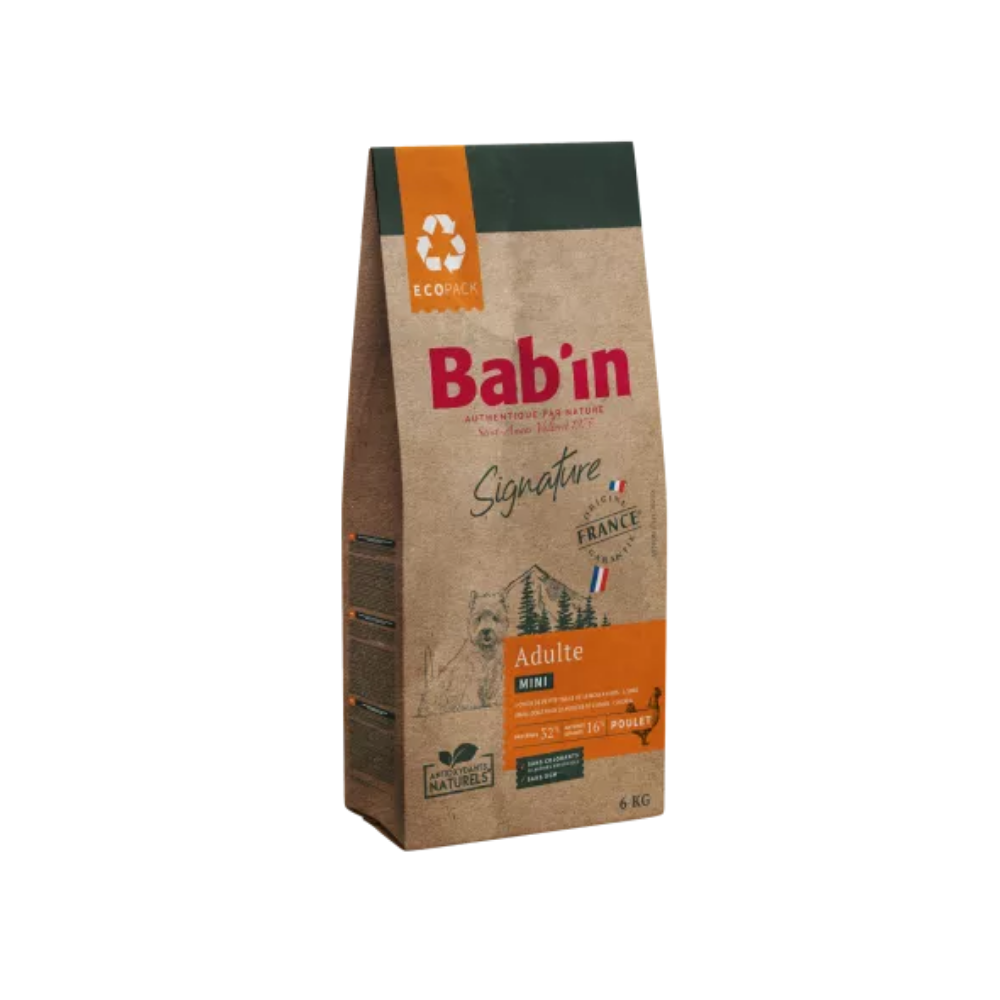Sac de croquette Bab'in Signature pour chien adulte mini au poulet