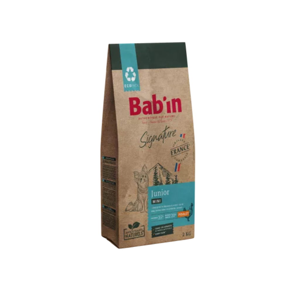 Sac de croquette Bab'in Signature pour chien junior mini au poulet