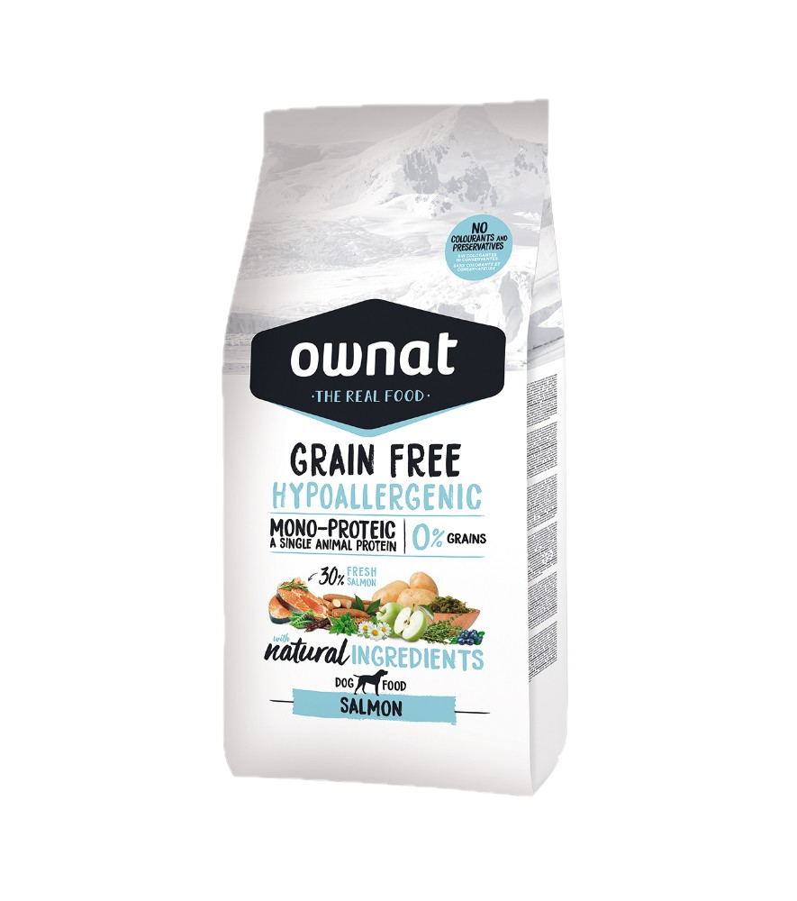 Croquettes OWNAT - Prime Grain Free Hypoallergénique (Saumon)