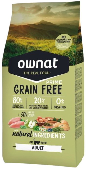 Croquettes OWNAT - Prime Grain Free Chat Adulte