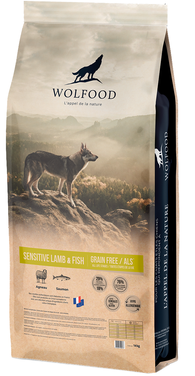 Croquettes Wolfood - Adulte Sensitive (Agneau & Poisson)