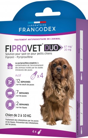 Fiprovet Duo 67mg/20mg - petits chiens