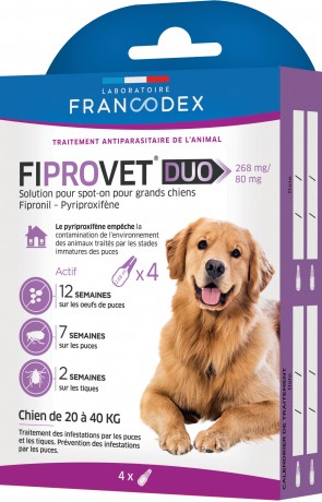 Fiprovet Duo 268mg/80mg - grands chiens