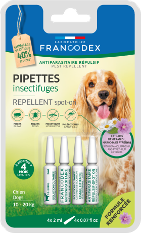 Pipettes insectifuges - chiens moyens