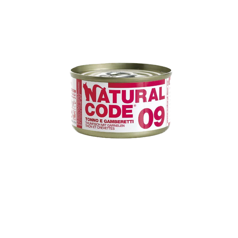 Pâtée pour chats - Natural Code (thon & crevettes)
