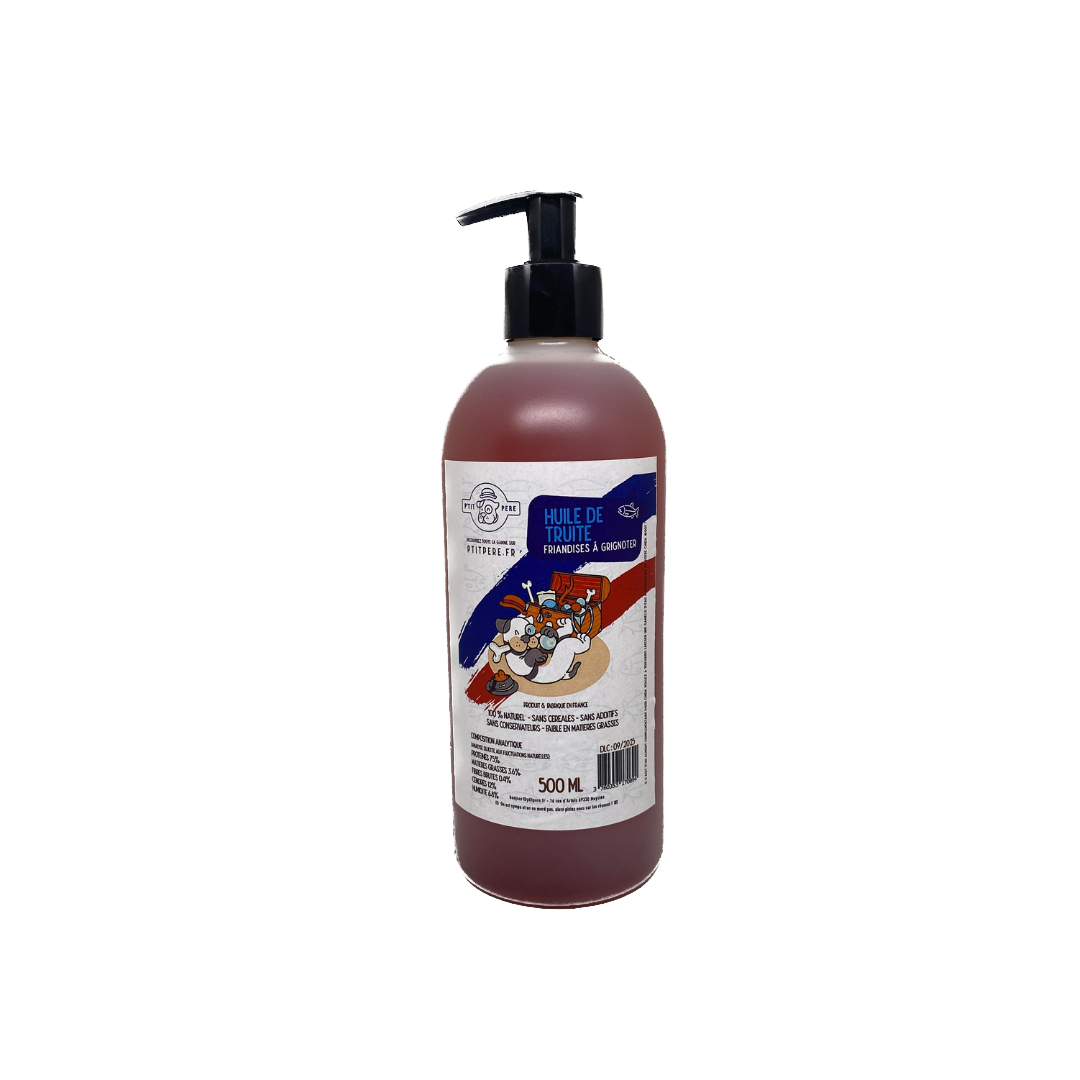 Huile de truite pour chiens et chats - 500mL
