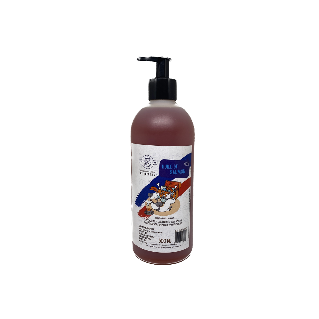 Huile de saumon pour chiens et chats - 500mL