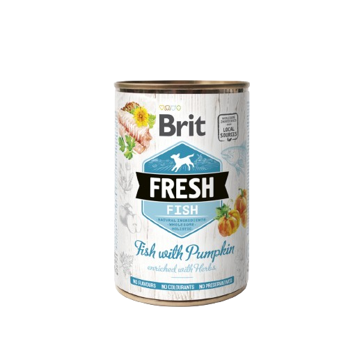 Pâtée pour chiens - Brit Fresh saveur poisson et potiron