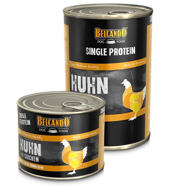 Pâtée mono proteine au poulet pour chien de la marque Belcando