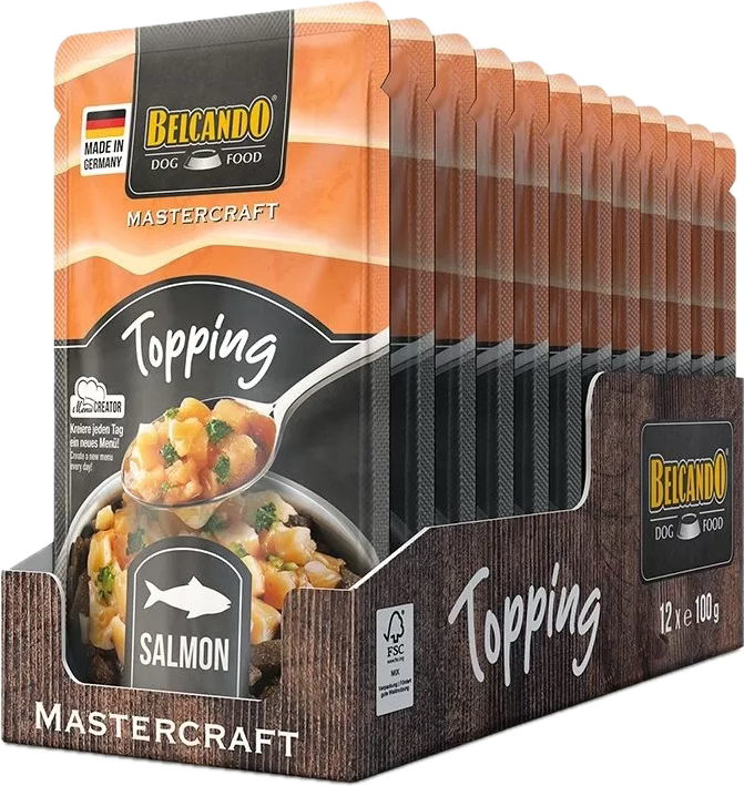 Topping au saumon pour chien de la marque Belcando
