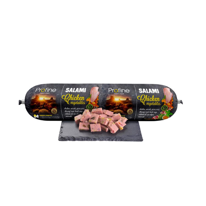 Boudin pour chien au poulet et aux légumes