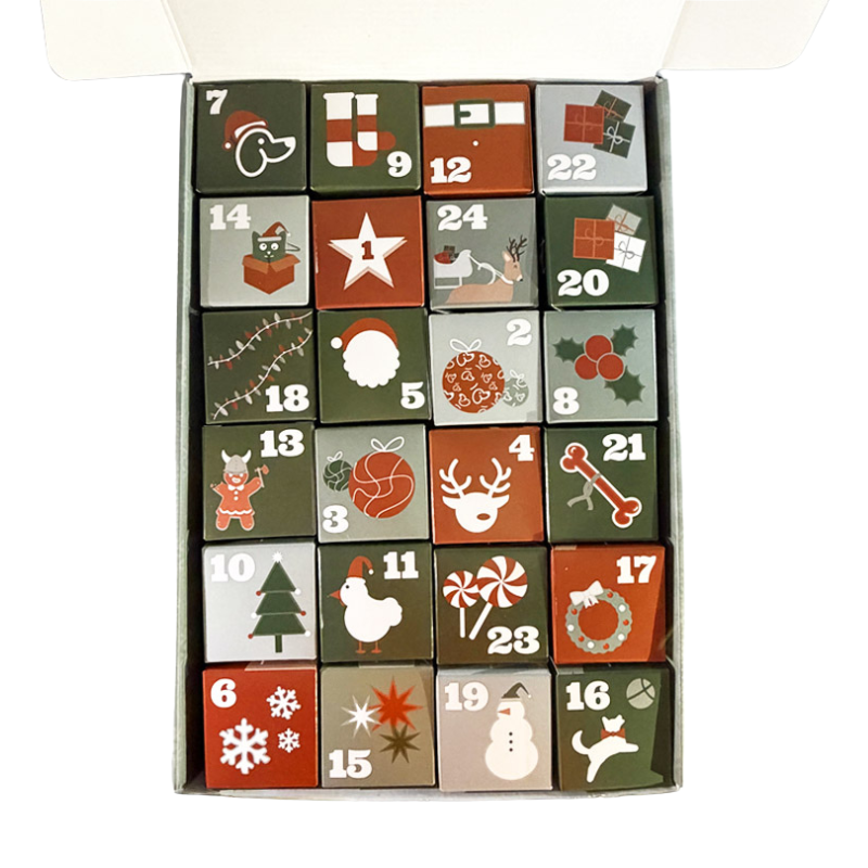 Calendrier de l'avent pour chien ouvert