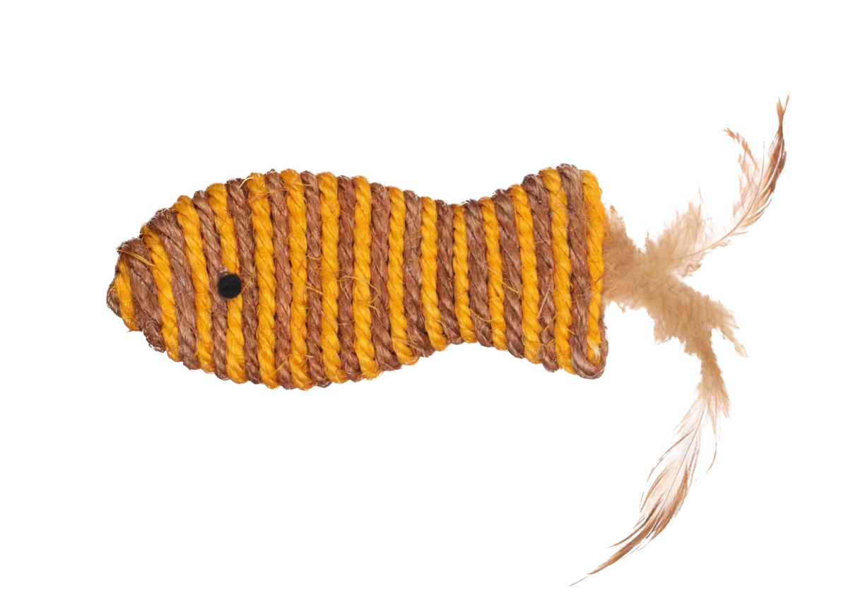 Petit poisson en corde pour chats