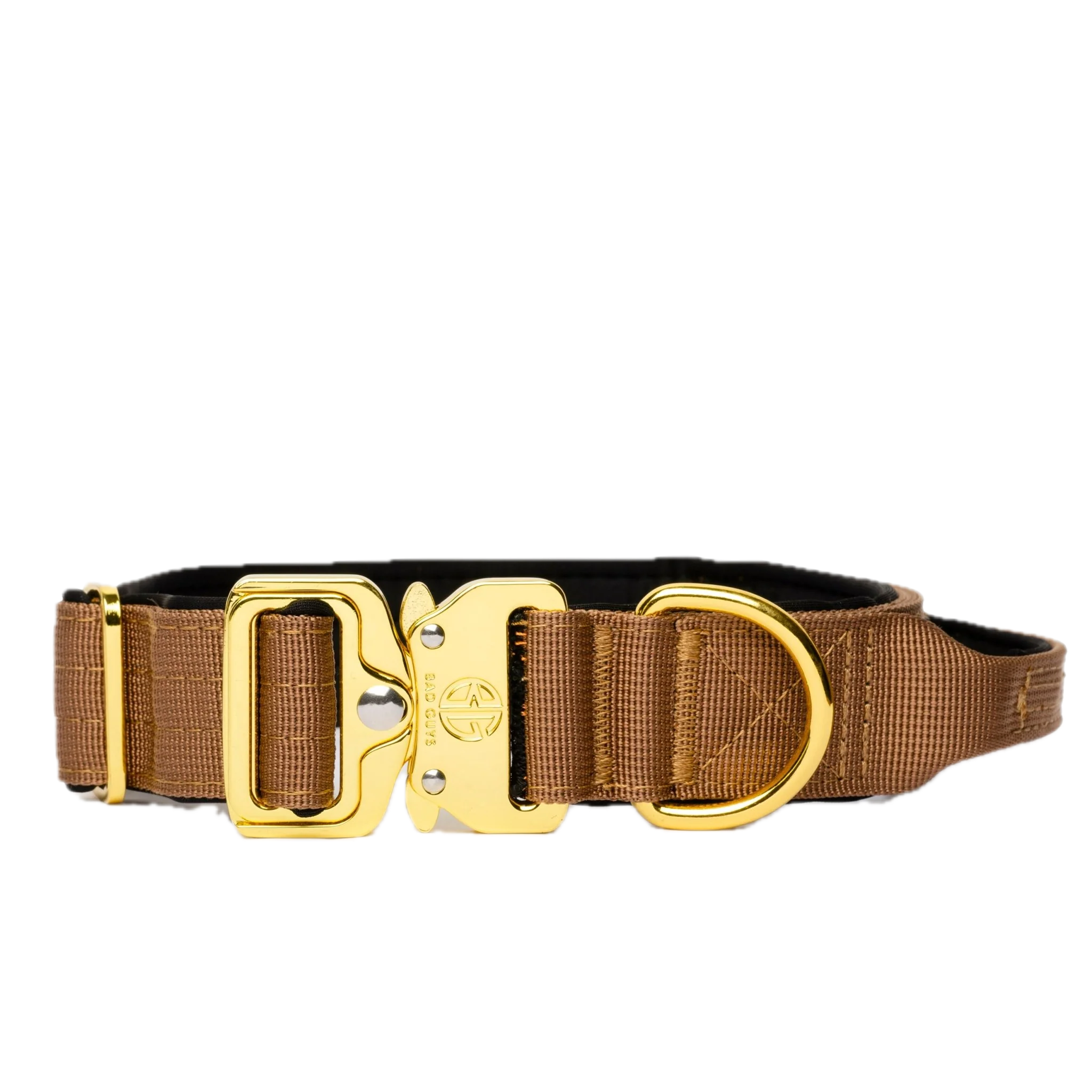 Collier Bad Guys - 3cm - Marron boucle or