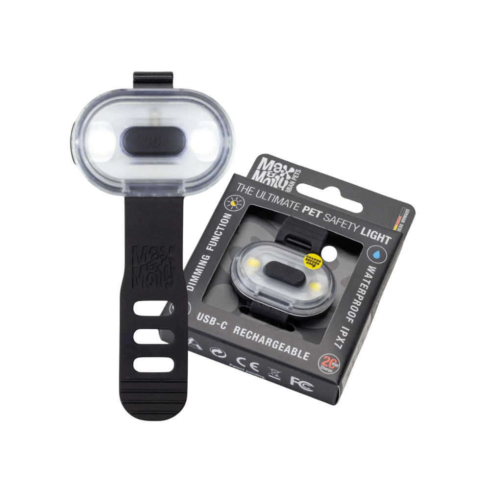 Collier à LED pour chien de la marque Max & Molly, gamme Matrix 2.0 couleur Noir