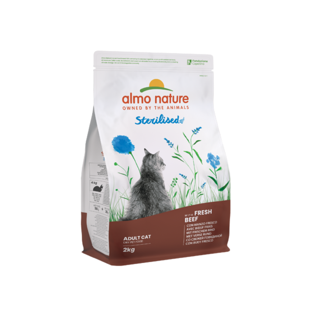 Croquettes au boeuf pour chat stérilisé