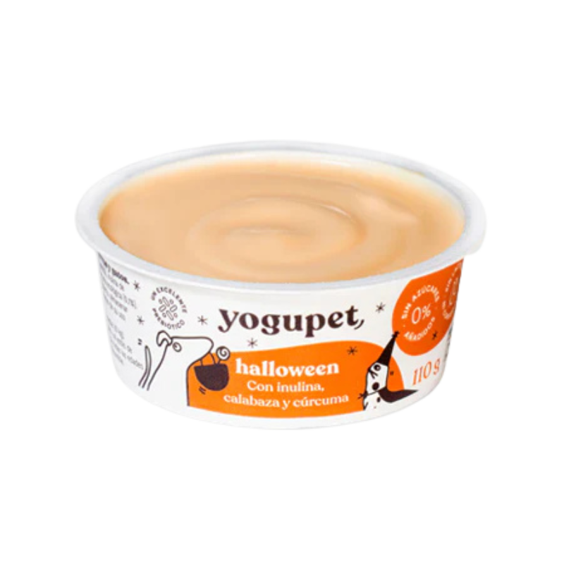Lot de 2 Yaourt sans lactose pour chien goût Citrouille - Edition d'Halloween - Yogupet