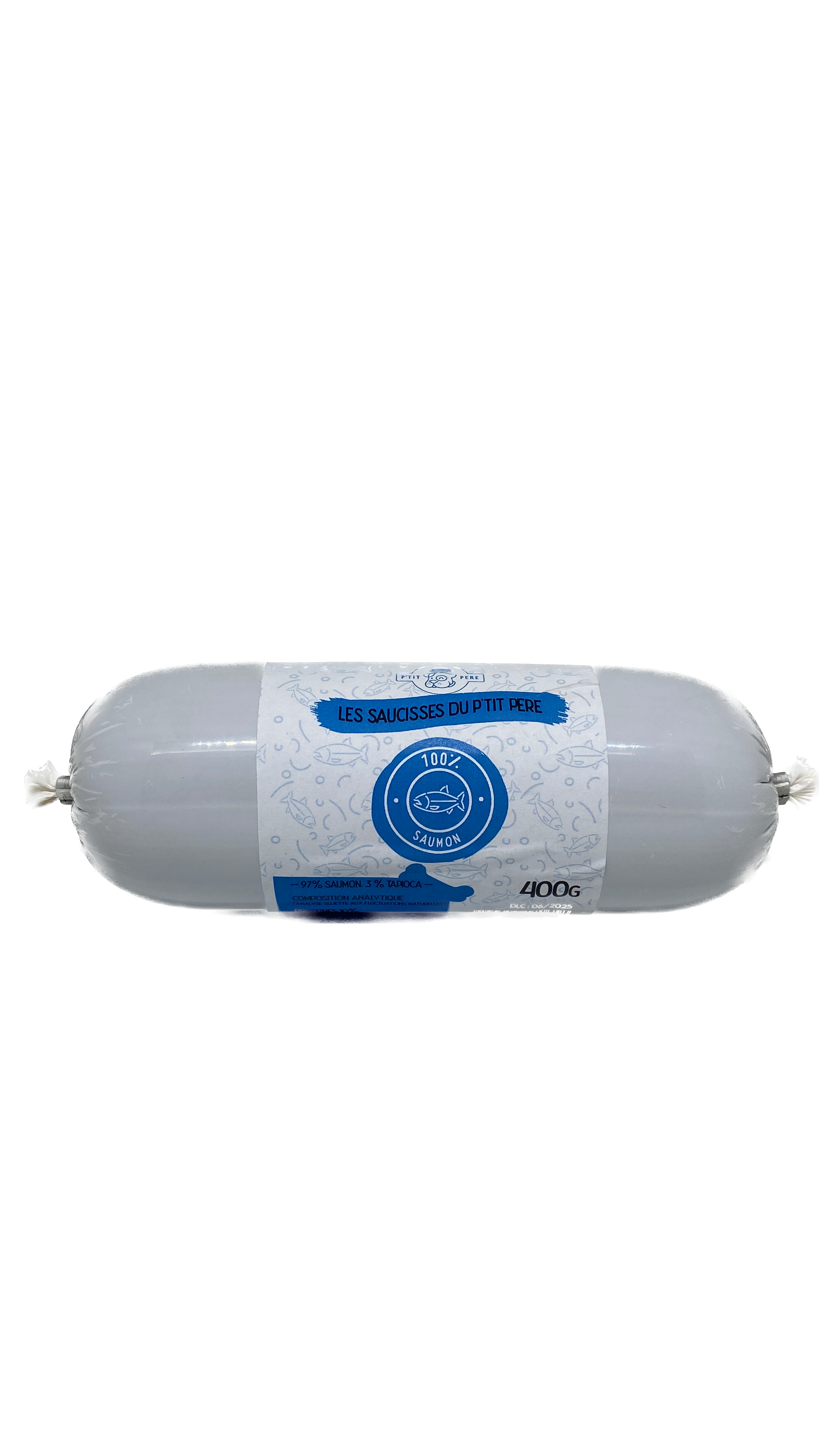 Boudin de pâtée - saveur saumon pour chiens et chats