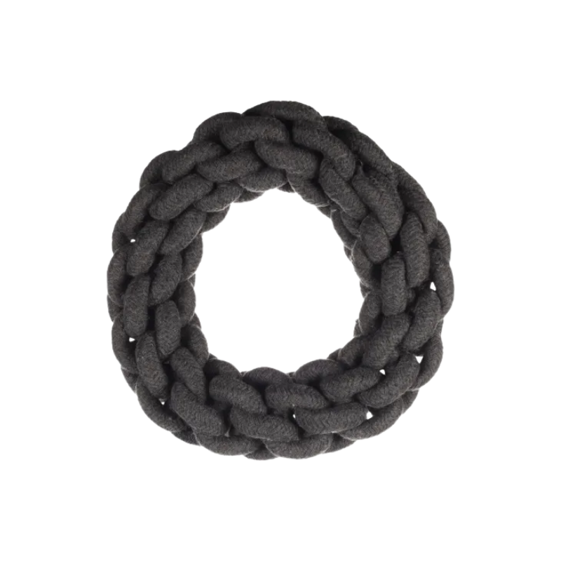Jouet en corde tissée en forme d'anneau pour chien, jouet d'occupation et d'hygiène dentaire